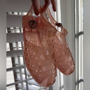 Authentic vintage transparent jelly sandals size 7